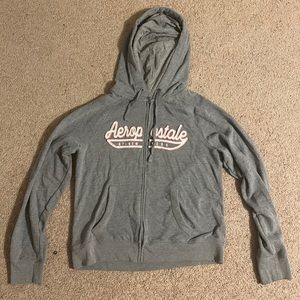 AEROPOSTALE grey zip up hoodie